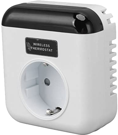 Headerbs Enchufe de Termostato WiFi, Enchufe de Termostato WiFi Inteligente, Enchufe Eléctrico Inalámbrico Programable, Controlador de Temperatura con Aplicación de Control Remoto,