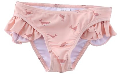 Monnëka Bas de Bikini pour Enfant Fille | Maillot de Bain en Néoprène Thermique à Protection Solaire Anti-UV UPF 50+ | Culotte de Bain Idéal pour Plage et Piscine | Narval 4 à 5 Ans