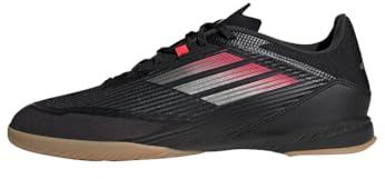 adidas Unisex F50 League Football Boots Indoor, core Black/Iron met./Lucid red, 48 2/3 EU