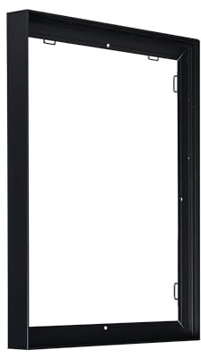 MTHomonio 16x20 Assembled Canvas Frame for 0.6-0.9 Deep Stretched Canvas, 0.75 Depth Floating Frame, Black(1PCS,Aluminum)