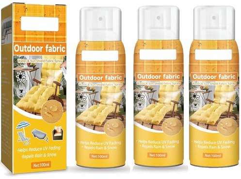 Spray protector de tela de 100 ml para uso en interiores y exteriores, espray protector de sofá, repelente de tela impermeable y protección UV, protector de tela para exteriores (3 unidades)