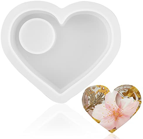 Silikonform Herz,Gießform Herz Kerzenhalter,Silikonform Herz Teelicht,Für Diy Dekoration,Heimdekor Urlaubsdekoration,Geschenk,Handwerk
