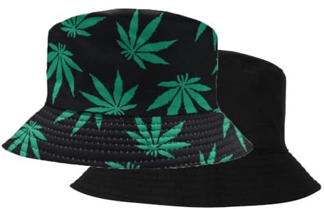 Goldschmidt Anglerhut Wendehut | Fischerhut zum wenden mit Muster | Sommerhut für Festivals Malle Partys (DE/NL/SE/PL, Alphanumerisch, Einheitsgröße, Hanf grün)