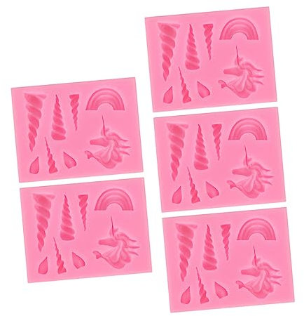 PRETYZOOM Pcs Unicorn Silicone Cake Mould Cake Fondant Decorations Edible Mold Set for Boys and Girls