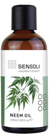 SENSOLI Neem Oil 100ml - 100% Pure Cold-Pressed Carrier - Natural Botanical for Skin, Hair, Plants & Gardening Use