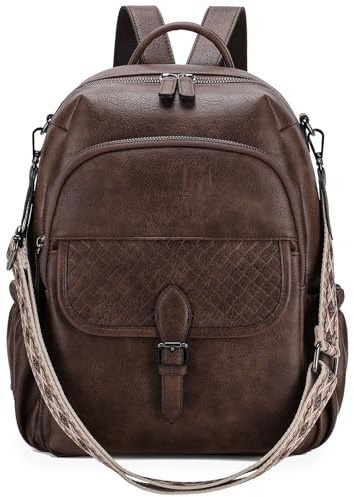 RAVUO Sac A Dos Femmes,Elegant Sacs À Main Portés Dos en Cuir PU Mode Sac À Dos Dames Convertible Sac À Dos Fille pour Voyage Loisir Collège