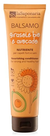 La Saponaria | Balsamo Capelli Nutriente con Girasole Bio, Avocado, Aloe e Lino – Per Capelli Forti, Morbidi e Sani – Formula Potenziata – Formato 150 ml