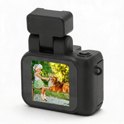 Nyckelringskamera, 1080P HD-tumkamera, Liten DV-kamera, med 1,44-tums Skärm, Auto Loop Recording OTG, Laddningsfodral, Liten Digitalkamera, för Vloggningsresor