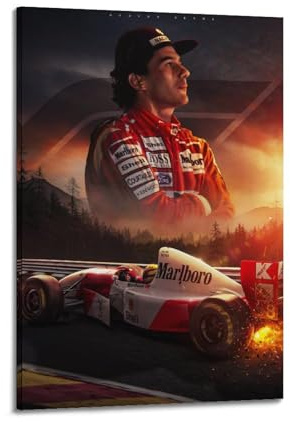 Ayrton Senna The Greatest Racer Poster Wandkunst Bild Gemälde Leinwanddrucke Kunstwerke Schlafzimmer Wohnzimmer Dekor 20 x 30 cm