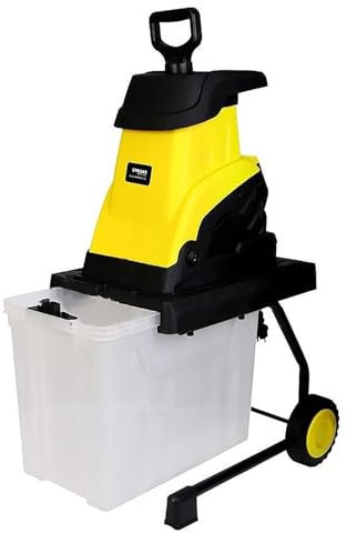 ZXCVBNMQ Concasseur de Branches électriques 2500W Déchiqueteuse à Bois Broyeur de Feuilles électrique Compact Robuste