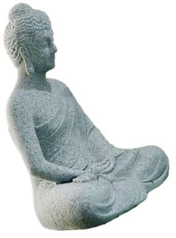 Cabilock Aquarium Buddha Statue Dekoration aus Harz Kleine Sitzende Buddhaskulptur für Fischbecken Traditionelle Zen-Figur als Fischglas Deko Geeignet für Wohn Bürogestaltung