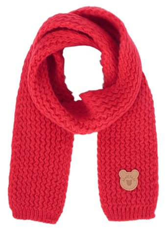 Meliyya Sciarpa invernale per bambini, unisex, tinta unita, scaldacollo, antivento, per ragazzi e ragazze, 92 x 8,5 cm, a-rosso, 92*8.5cm