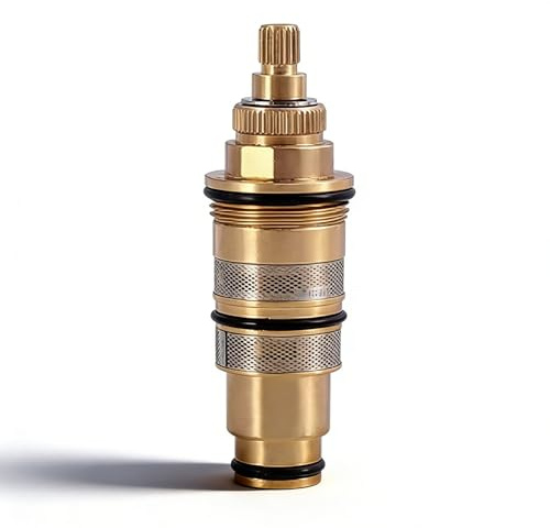 Thermostatic Brass Shower Cartridge, Temperature Control Brass Replacement Thermostatic Shower Mixer Valve, Mixer Tap Valves Replacement, Handle Spare Repair Kit, H-9