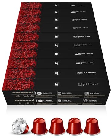 Nespresso Original - Assortiment Napoli Espresso - 200 Capsules Café | Compatible avec machines Nespresso Original - Café intense torréfaction napolitaine - Mélange robusta et arabica
