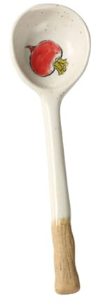FRCOLOR Cuchara de Cerámica Pequeña para Sopa Estilo Japonés, Color Blanco, Adecuado para Avena y Postres, Cuchara Sopera para Restaurante y Uso Doméstico, Material Cerámico Liso