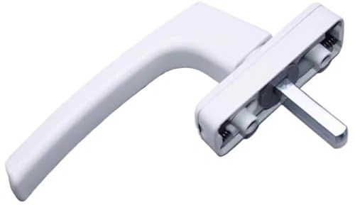 Pestillos para ventanas, Manija de ventana con cerradura llave en línea Metal Int Transl corredera giratoria UPVC blanco gris oscuro(Wit)