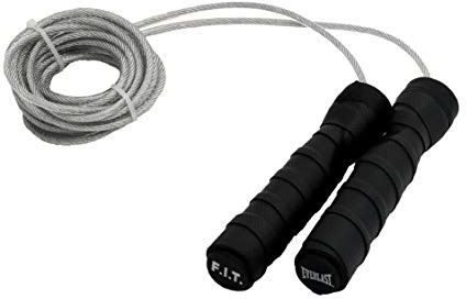Everlast Unisex - Erwachsene Sport Boxen Sprungseil Speed Rope Pro Weight Adjustable, Grau, 335 cm | Konditionierungsseil für Cardio und Kraft
