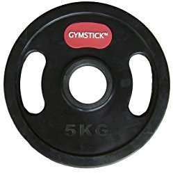 Gymstick rp-5 Gummi-Hantelscheibe, 5 kg, schwarz