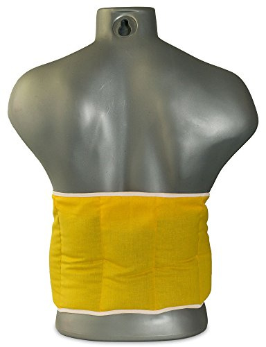 Traubenkernkissen zum Umbinden - Gürtel mit Klettverschluss ca. 135cm - 7-Kammer Wärmekissen XXL Körnerkissen - mango