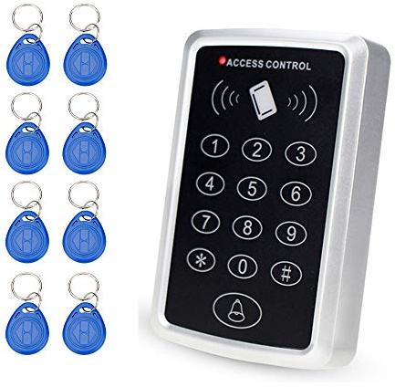 OBO HANDS RFID 125KHz RFID Standalone Controller Keypad for Door Access Control System+10 Keyfobs+ 1 EM-ID tag