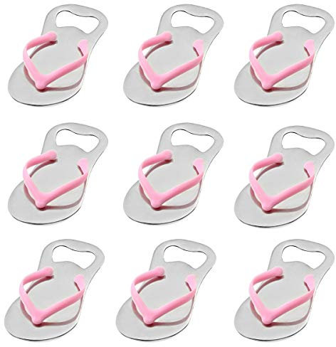 Paquete de 10 abrelatas de botella personalizados, regalos de fiesta de novia, regalos de fiesta de novia, regalos de baby shower personalizados (rosa)