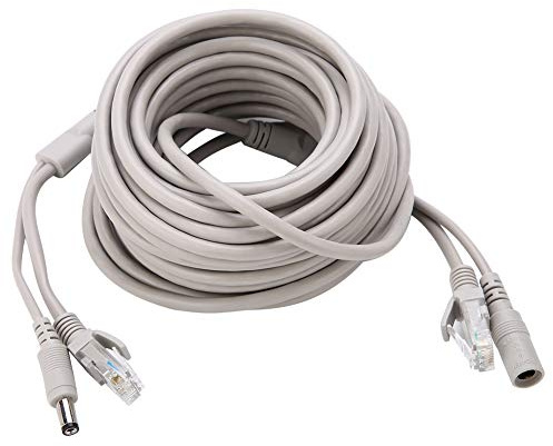 Sonew Câble de vidéosurveillance 5M/10M/15M/20M, câble d'alimentation vidéo AHD pour système de surveillance de caméra de sécurité CCTV, câble de chat pour caméras IP Système NVR(10M)