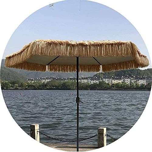 GCSQF Ombrellone da Esterno Ombrelloni in Paglia Anti-UV Ombrelloni da Giardino e da Spiaggia a Prova di Vento e Sole Ombrelloni in Paglia Intrecciata 210615