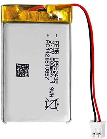 EEMB 3,7V Lipo-Akku 500mAh 562438 Wiederaufladbarer Lithium-Polymer-Ionen-Akku mit JST-Anschluss.Stellen Sie sicher, DASS die Polarität des Geräts vor dem Kauf mit Batterie übereinstimmt!