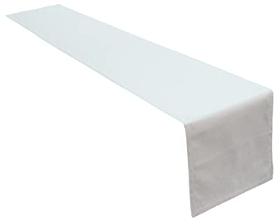Lemos Home Hochwertiger Tischläufer Tischwäsche aus 100% Baumwolle Kollektion Konzept, Farbe & Größe wählbar (Tischläufer - 40x200cm, Weiß)