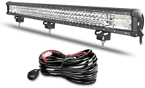 Willpower Led Lichtleiste Balken 12V 24V 34 468W für Auto Offroad KFZ | Lightbar Arbeitsscheinwerfer, mit 12V Kabelbaum, 6000K Weiß, IP67 Wasserdicht, Beleuchtung für Traktor ATV Boot Quad
