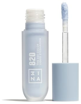 3INA MAKEUP - The 24H färg flytande ögonskugga 820 – isblå – ögonskugga flytande isblå långvarig 24 H med vattentät formel – lätt konsistens – vegan – grym fri