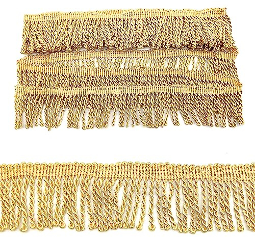 OHYER 3 Meter Langer (x 5.5cm Durchmesser) Bullion Fransen Trim Fransen Bullion Dekoborte Fransenborte für Nähen Kantenbesatz Vorhang Sofa clothing lace Teppiche Handwerk Dekoborte