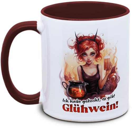 Glühwein-Tasse „Ich habe gekocht – Es gibt Glühwein!“ – Lustig, Winter, Weihnachtsmarkt, Geschenk