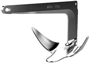 USKI Bootszubehör 316 Edelstahl Bruce Anker Angriffsboot Yacht Anker Kajak Spezielle Anker Multi-Spezifikation Hardware-Zubehör(4kg)