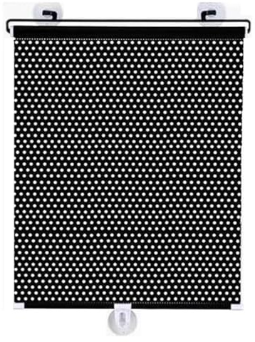 Sonnenschutz Rollo Saugnapf Fensterrollo Innen Verdunkelungsvorhang Mit Saugnapf, Tragbare Sonnenschutzrollos Ohne Bohre, Verdunkelung & Thermo Hitzeschutz (Farbe : Schwarz, Größe : 40cm x 60cm)