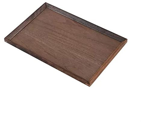 Dekoratives Tablett Dekoratives Tablett Haushalts-Holztablett Nussbaum-Teeset-Tablett Desktop-Aufbewahrungstablett Café-Restaurant-Service-Tablett Couchtisch Tablett(Size:L)