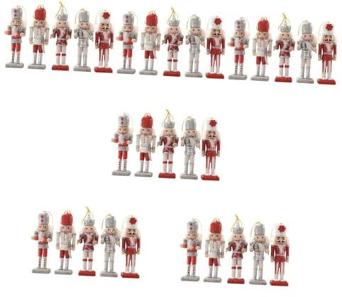 Garneck 6sets Fine Crafted Wooden Ornament Tree Decoration Desk Pendant for Home Decor