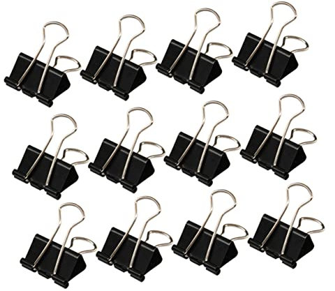 Lurrose Metall-binder-clips 51 Mm Schwarze Schwanzklemme Für Aktenordner Büro- Und Schreibwaren Einfach Zu Verwenden Tragbar