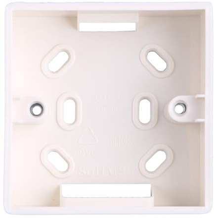 ZICHENXR Wall Mounted PVC Junction Box, 86mm, 34mm Depth, 60mm Hole, Flame Retardant, 45g, 1pc
