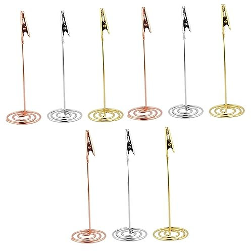 DIYEAH 9stücke Tischkartenhalter Memo Clips Für Platzkarten Tischnummern Und Notizen Für Hochzeiten Partys Und Veranstaltungen Roségold