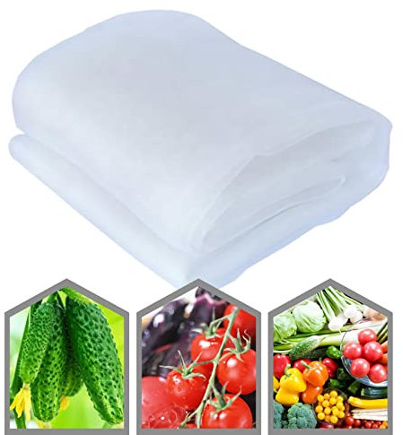 Filet anti-insectes de jardin en maille fine pour protéger les légumes, les plantes, les fruits, les fleurs contre les insectes, les moustiques, les oiseaux, les mouches et les papillons, 7 x 8 m,