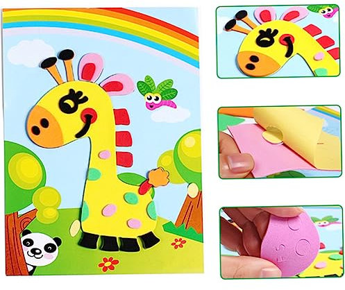 KICHOUSE 20 Stücke Mosaikartige Sticker Für Junge Mädchen DIY Lernspielzeug Bastelbedarf Aufklebern Umweltfreundlich Und Kindersicher Für Kindergarten Und Vorschule