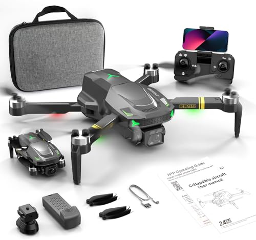 Drohne mit Kamera, 1080P HD faltbare Drohne mit Schwebekontrolle, Gesten-Selfie, Höhenhaltung, 360° Flip, Ein-Knopf-Start, 1 Akku, Einsteigerfreundliches Spielzeug für Jungen und Mädchen ab 12 Jahren