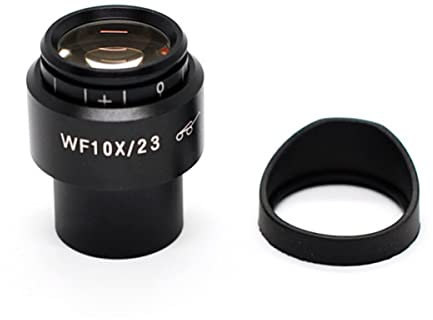 Zubehör für Labormikroskope Mikroskopokular Weitwinkelokular WF10X High Eye Point Interface 30 mm Sichtfeld 23 mm mit Augenmaske