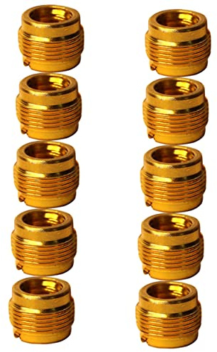 3/8 Innengewinde 5/8 Außengewinde Mikrofonadapter 10 Stück | Aluminium, Goldfarben, Ersatzadapter für Mikrofonständer, Breite Kompatibilität