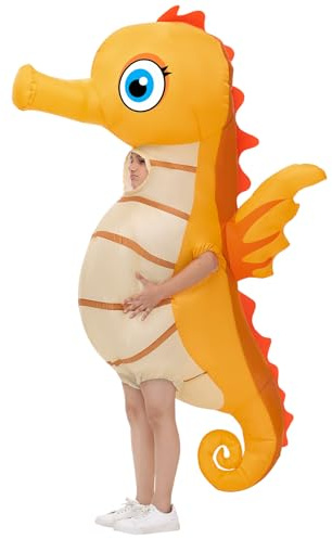 Spinosaurus Inflatable Seahorse Costume Kids Inflatable Halloween Costumes Funny Blow Up Animal Costume for Boys Girls