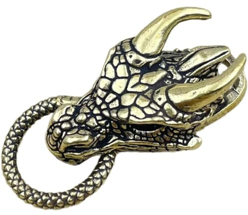 Danlai Vintage Messing Drachenkopf Schlüsselanhänger Paracord Armband Schnallen Charms Anhänger Für Armband Geflochten Handwerk DIY Zubehör