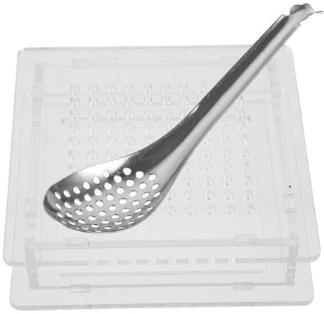 CHICAMPERA Caja Para Hacer Caviar 100 Agujeros Plástico Dispensador De Salsa De Huevas Cuchara Herramienta De Gastronomía Molecular Para Hogar Restaurante y Cocina Profesional