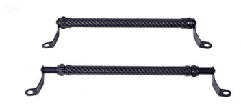 Motorcykel motorväg stötfångare Längdjusterbar Förlängningsstång För Motorcykelscooter ATV Monteringsfäste För Telefonhållare Spotlight Balanskors(Carbon fiber pattern)