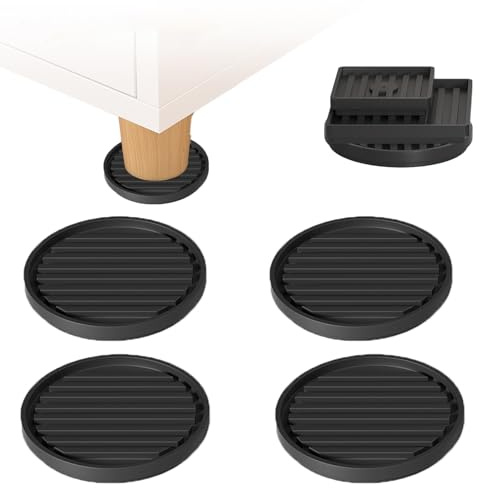 4 Stück rutschfest Möbeluntersetzer, 85x85mm Möbelstopper, Antirutsch Pads Möbel, Möbelräder Stopper, Klavieruntersetzer, Bodenschoner für Stühle, Rund, für Alle Böden Und Räder, Sofas(4, 85 * 85)